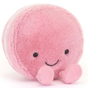 Jellycat Amuseable Mia Macaron Strawberry 4.7x4" Soft and Plush BNWT Authentic